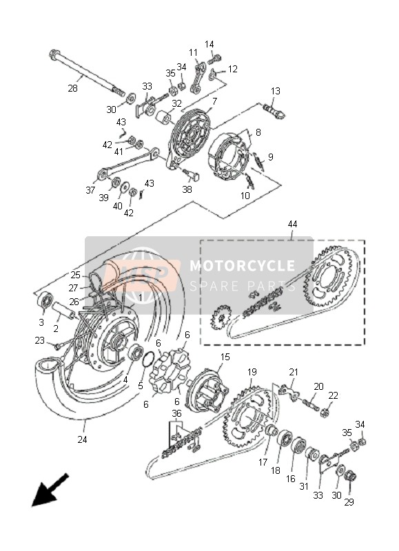 Rear Wheel (Spoke Wheel)